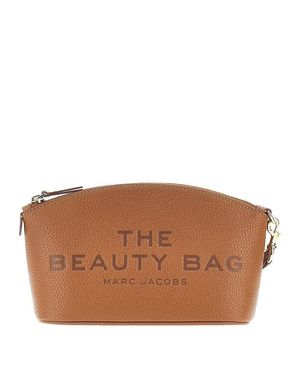 Marc Jacobs Grain Leather Beauty Bag - Brown