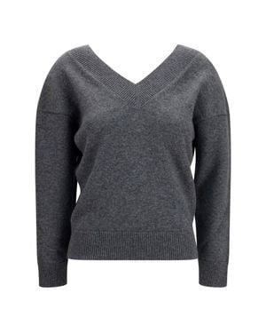 Tom Ford V-Neck Jumper - Grey