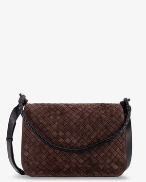 Bottega Veneta Intrecciato Crossbody Bag - Brown