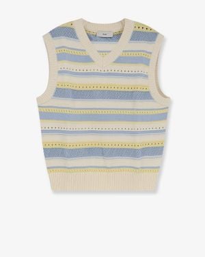 DUNST Sleeveless Cotton Jumper - Blue