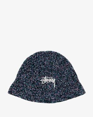 Stussy Bucket Cotton, Linen And Hemp Hat - Blue