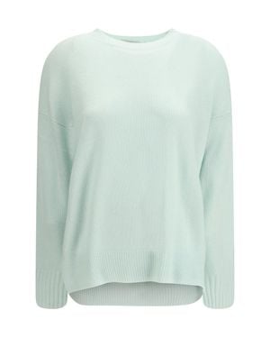 Allude Round-Neck Cashmere Jumper - Green
