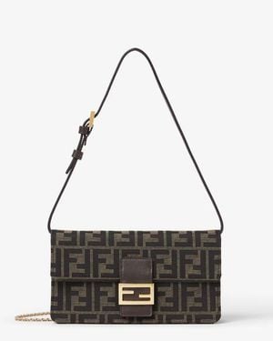 Fendi Tube Wallet On Chain - Black