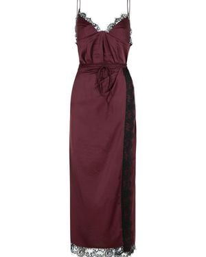 ANDAMANE Burgundy Polyester Blend Dress - Purple