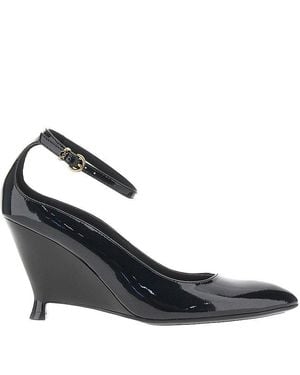 Pinko Patent-Leather Court Shoes - Blue
