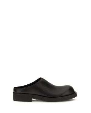 MM6 by Maison Margiela Biker Round Toe Mules - Black