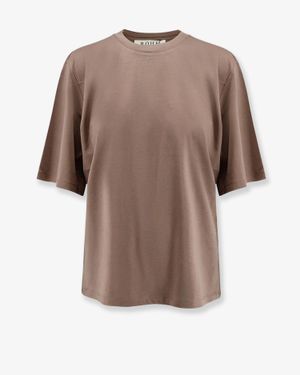 Rohe T-Shirt Cotton-Modal-Silk - Brown