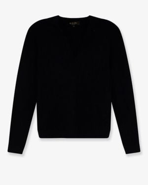 Loro Piana Siena Silk And Cotton Polo Jumper - Black