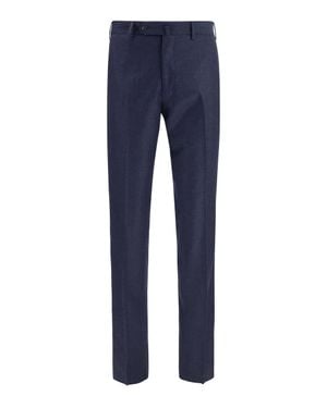 Germano Tailored Virgin Wool Pants - Blue