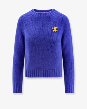 Celine Cashmere And Silk Blend Jumper - Blue