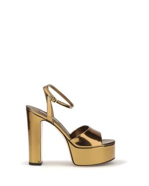 Casadei Patty Platform Interstellar Sandals Ottone - Metallic