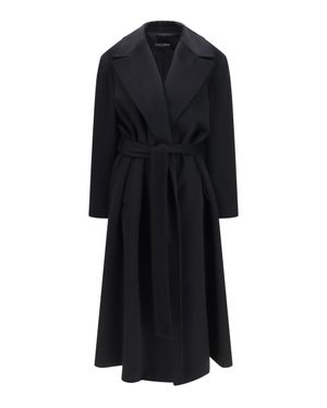 Dolce & Gabbana Dolce & Gabbana Long Virgin Wool Coat - Black