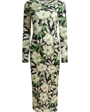 Loewe Silk And Cotton Dress - Green