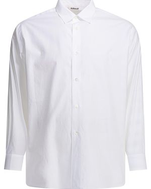 AURALEE Finx Twill Casual Shirt - White