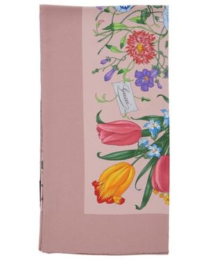 Gucci Silk Twill Carrè - Pink