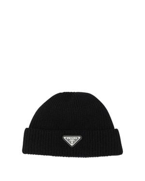 Prada Cashmere Beanie - Black