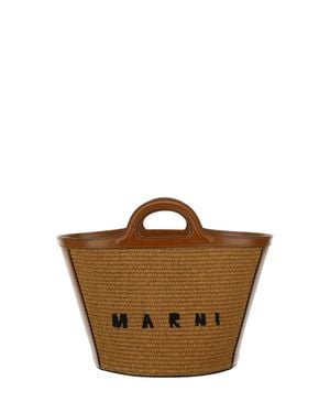 Marni Bucket Bag Tropicalia - Brown