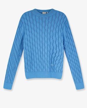Dior Dior Cotton Jumper With Braided Processing - Blue