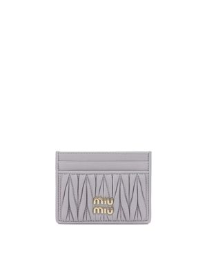 Miu Miu Lamb Leather Wallets & Card Holders - White
