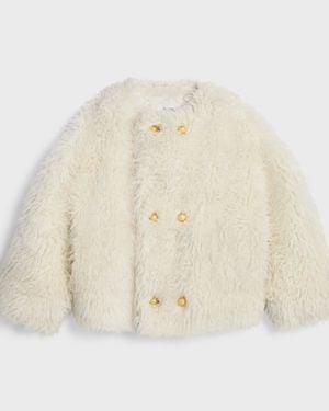Celine Virgin Wool Coat - Natural