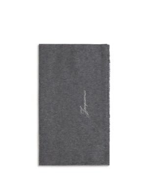 Jacquemus Tailleur Wool Scarf - Grey