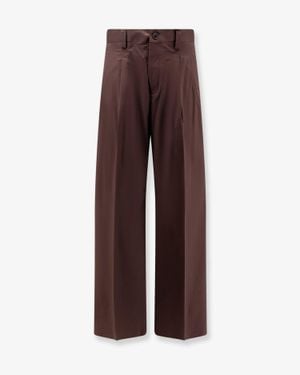 Laneus Trousers Cotton Blend - Brown