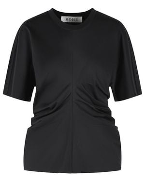 Rohe Draped T Shirt - Black