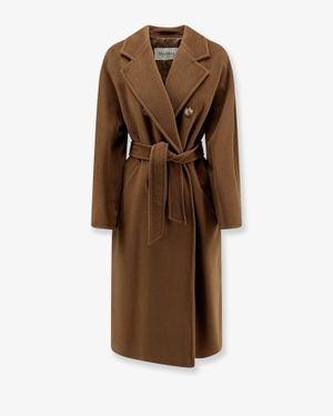 Max Mara Madame Wool And Cashmere Blend Coat - Brown