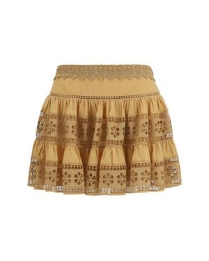 Charo Ruiz Lea Short Skirt - Natural