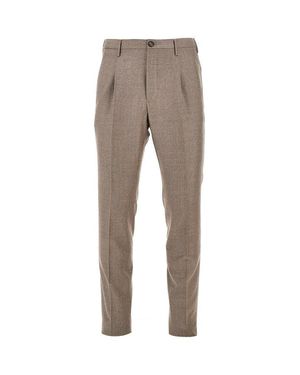 Incotex 'Pattern 54' Super 100's Wool Trousers - Grey