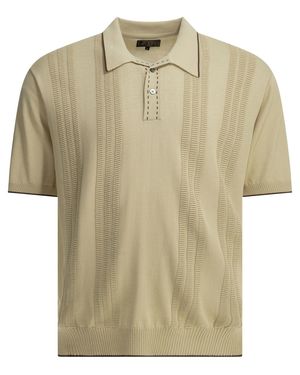 Beams Plus Textured Knit Button-Down Polo Shirt - Natural