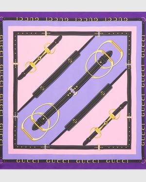 Gucci "Heritage" Scarf - Purple