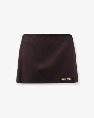 Miu Miu Mohair And Virgin Wool Mini Skirt - Black