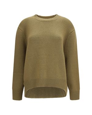 The Row Parth Cashmere Jumper Leaf - Green