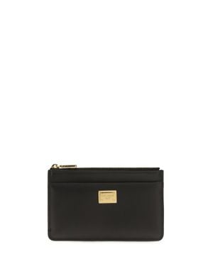 Dolce & Gabbana Card Holder With Zip - Black