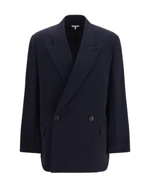 Loewe Wool Blend Double-Breasted Jacket - Blue