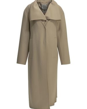 Max Mara Long Virgin Wool Coat - Natural