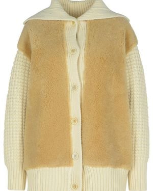 Fabiana Filippi Shearling Jacket Cream - Natural
