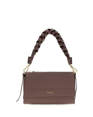Coccinelle Boheme Shoulder Bag Berry/Winter Rose - Brown