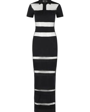 Coperni 'Striped' Cotton Blend Dress - Black