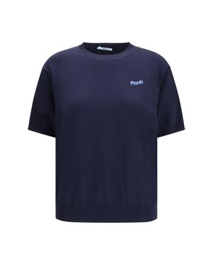 Prada Silk Crewneck Jumper - Blue