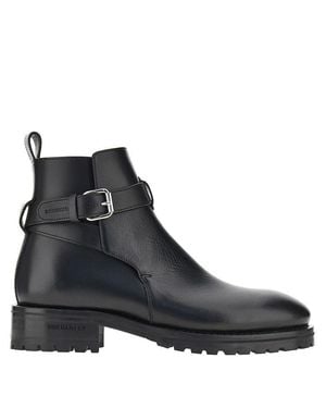 DSquared² Leather Boots With Debossed Logo - Black
