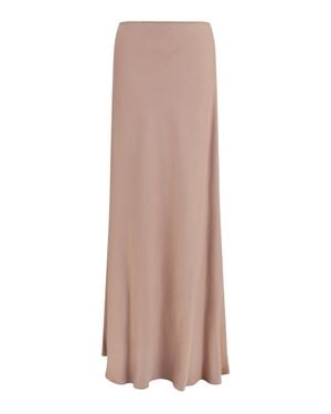 Fabiana Filippi Lyocell Long Skirt Moka Meringa - Brown