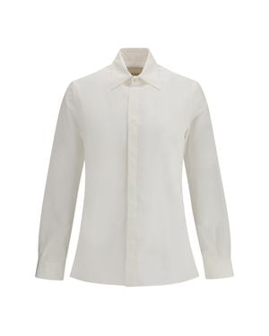 Valentino Rockstud Untitled Cotton Shirt - White