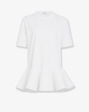 Alaïa Crinoline Cotton Jersey T-Shirt - White