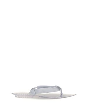 Alaïa Alaïa Satin Flip-Flop Sandals - White
