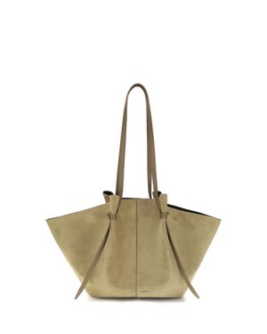 Yuzefi Suede Leather Shoulder Bag - Natural