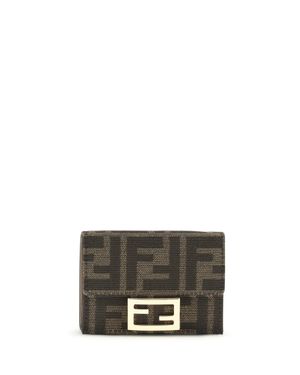 Fendi Ff Trifold Wallet - Grey