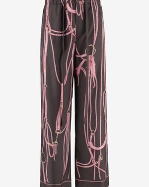 Gucci Printed Silk Drawstring Trousers - Multicolour