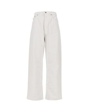 Phoebe Philo Cotton Drill Drop Jeans - White